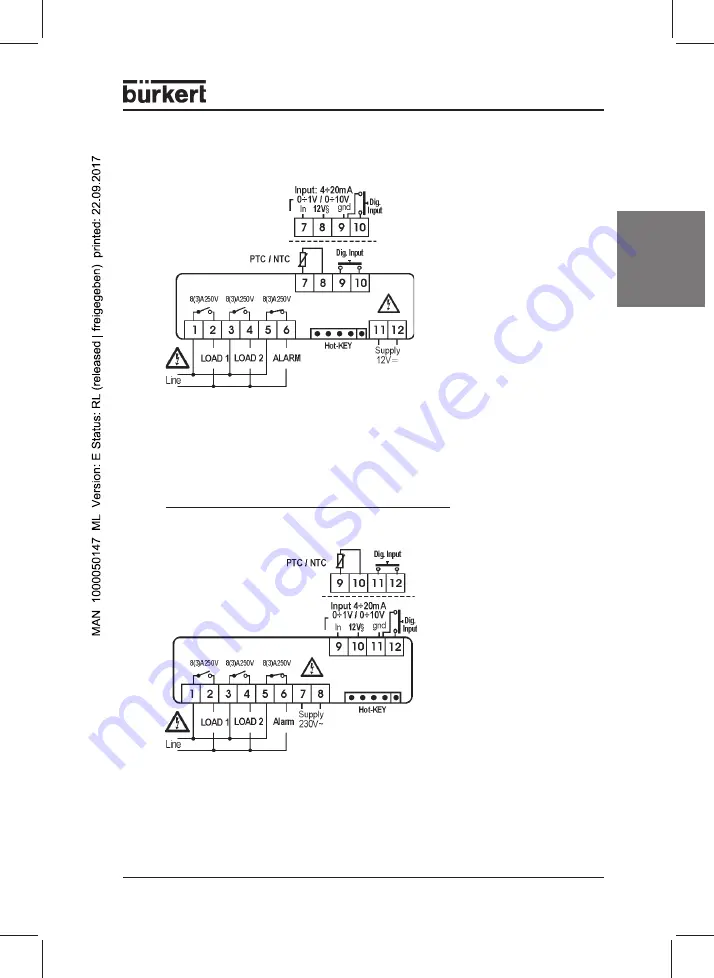 Bürkert 0911 Operating Instructions Manual Download Page 21