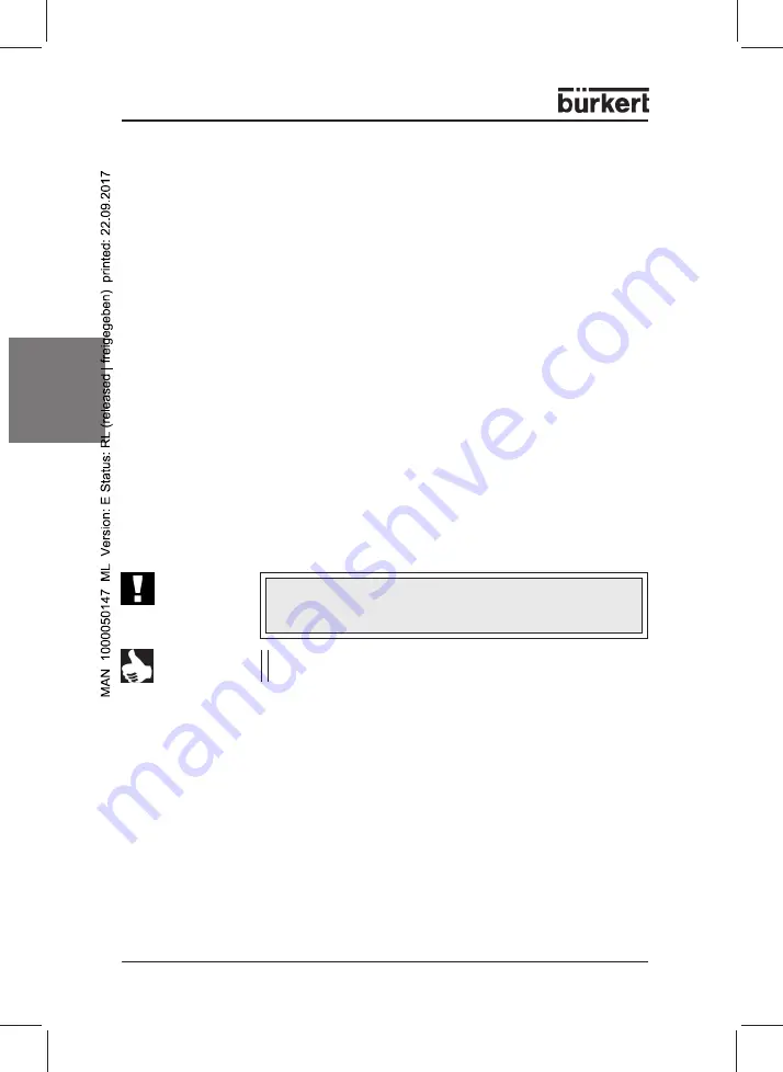 Bürkert 0911 Operating Instructions Manual Download Page 40