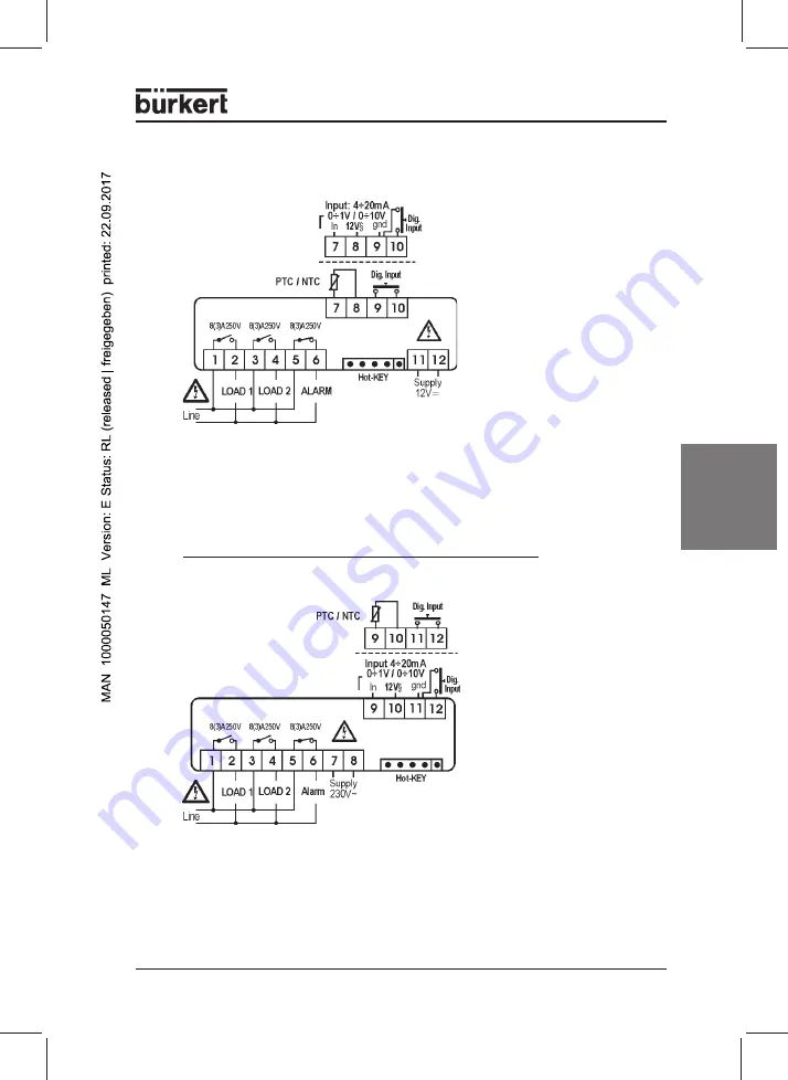 Bürkert 0911 Operating Instructions Manual Download Page 73