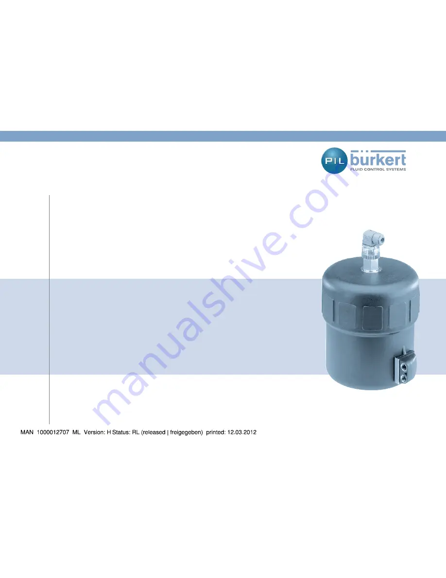 Bürkert 2012 Скачать руководство пользователя страница 1