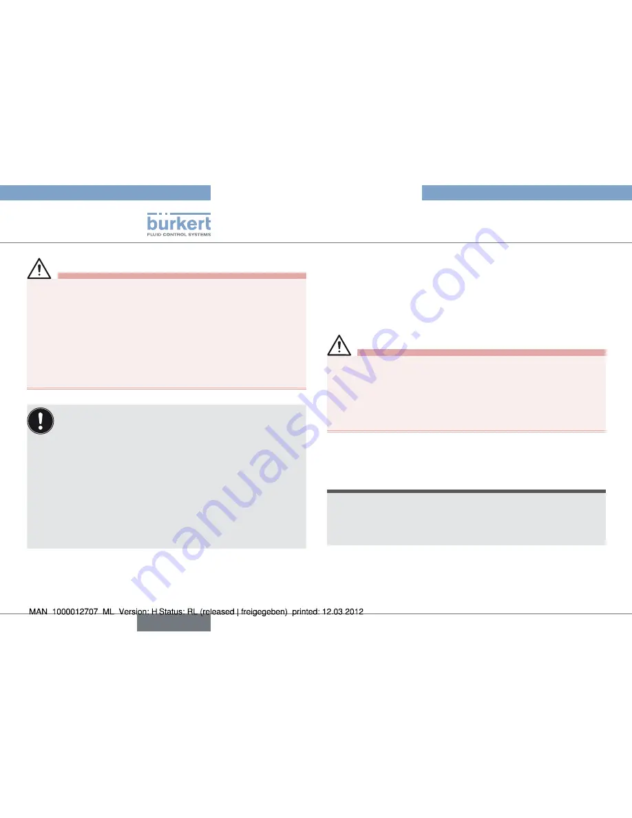 Bürkert 2012 Assembly Instructions Manual Download Page 6