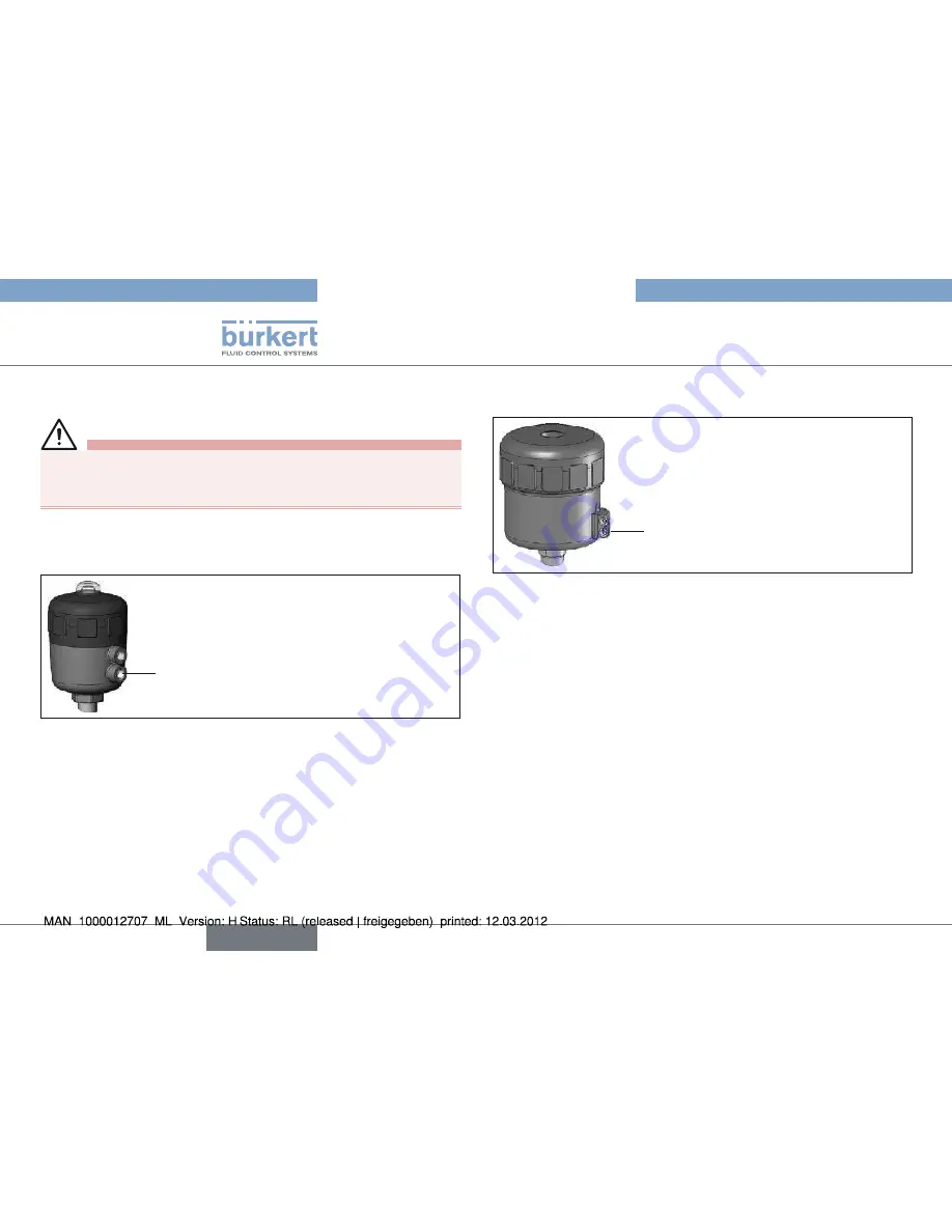 Bürkert 2012 Assembly Instructions Manual Download Page 10