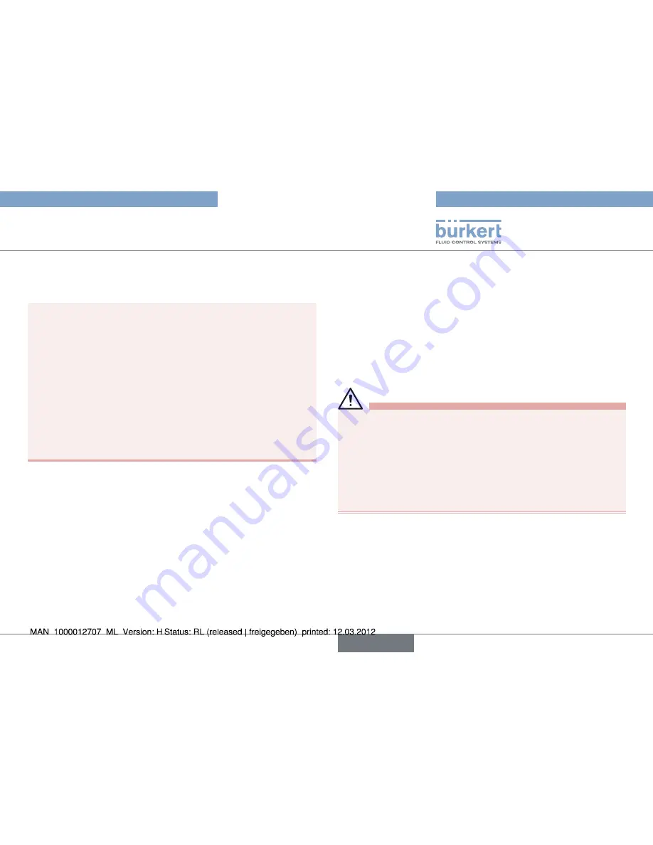 Bürkert 2012 Assembly Instructions Manual Download Page 33