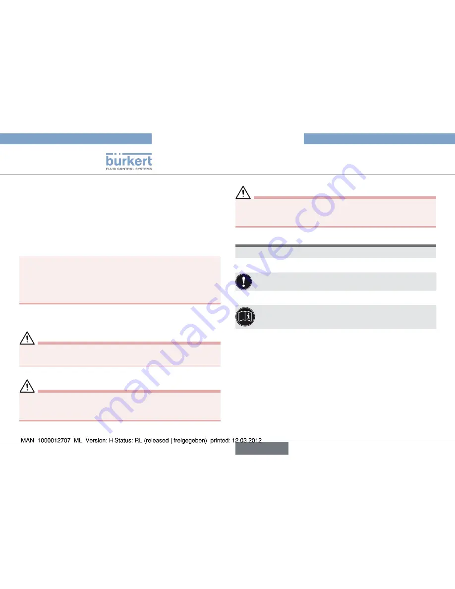 Bürkert 2012 Assembly Instructions Manual Download Page 60