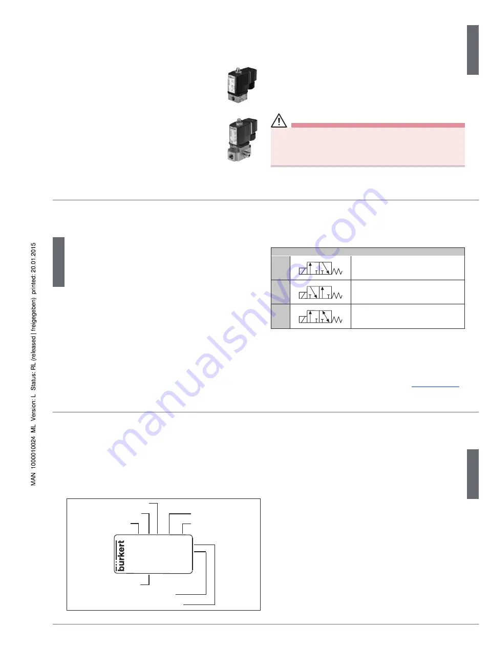 Bürkert 6014 Operating Instructions Manual Download Page 3