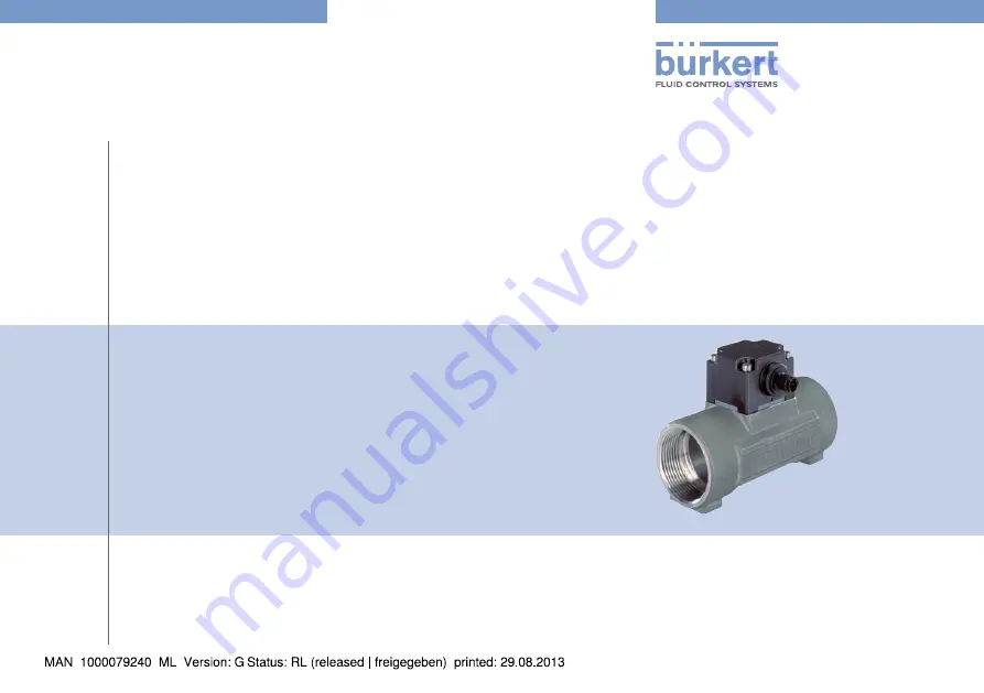 Bürkert 8012 Series Operating Instructions Manual Download Page 1