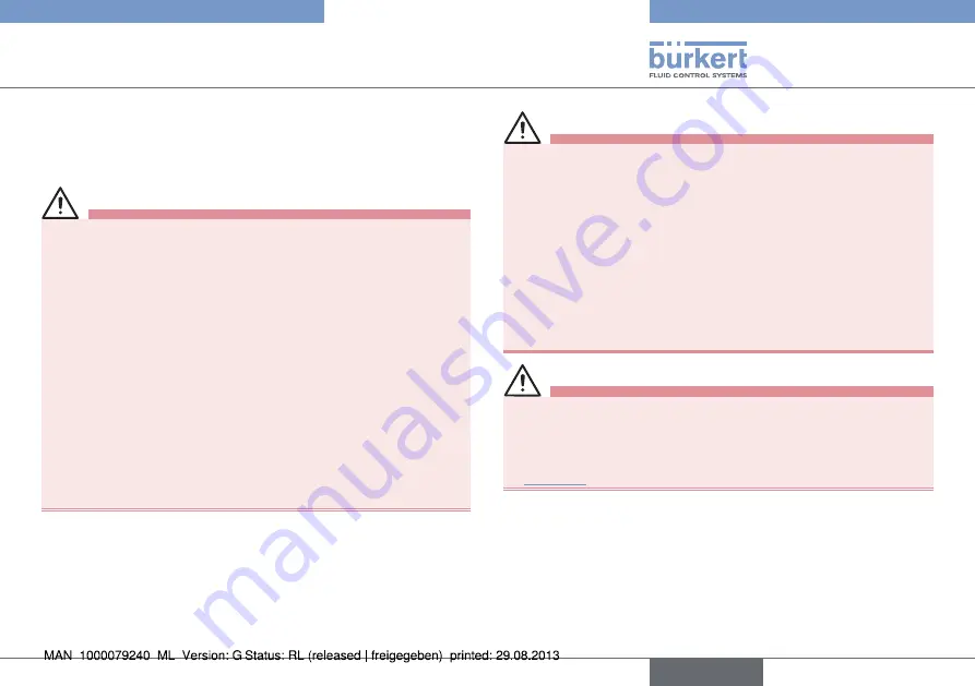 Bürkert 8012 Series Скачать руководство пользователя страница 25