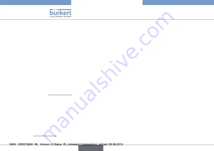 Bürkert 8012 Series Operating Instructions Manual Download Page 52