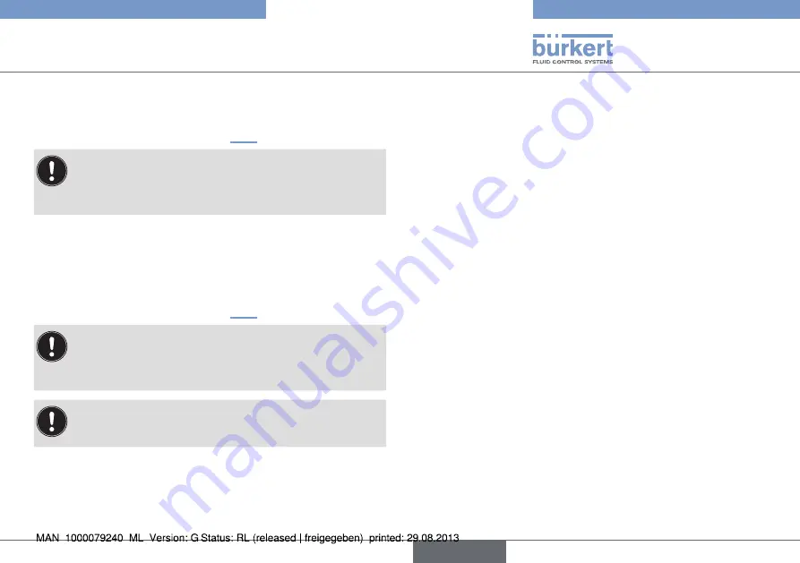 Bürkert 8012 Series Operating Instructions Manual Download Page 73