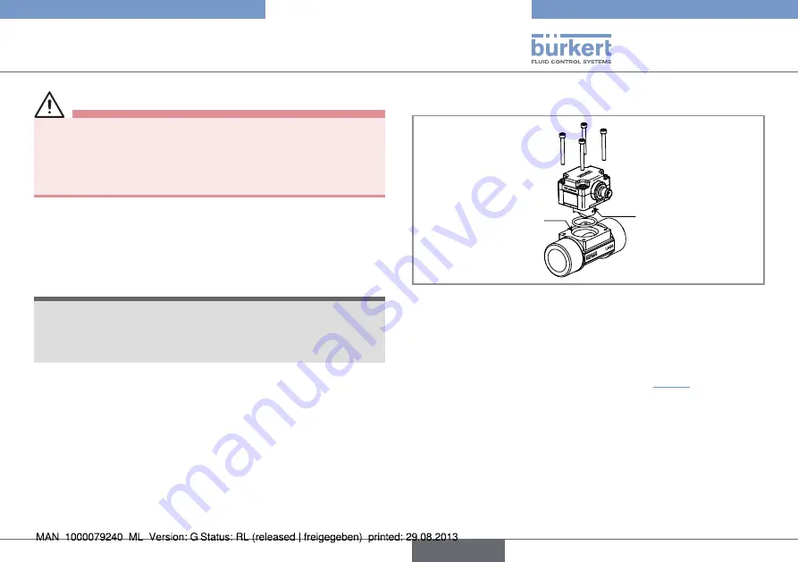 Bürkert 8012 Series Operating Instructions Manual Download Page 85