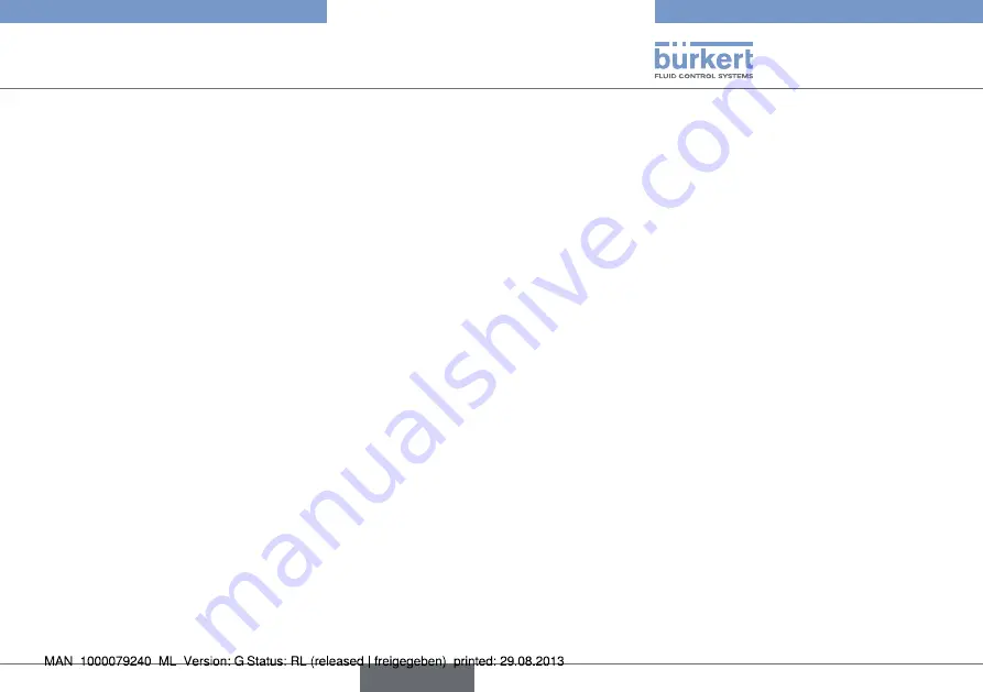 Bürkert 8012 Series Operating Instructions Manual Download Page 91