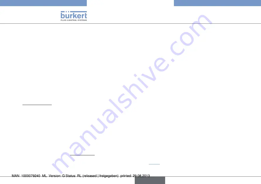 Bürkert 8012 Series Operating Instructions Manual Download Page 96