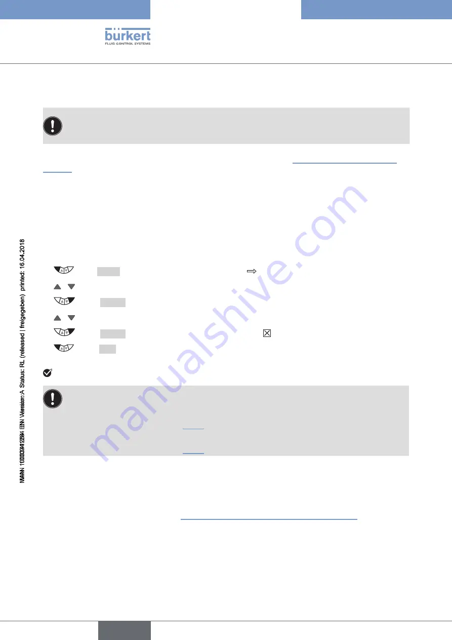 Bürkert 8792 Operating Instructions Manual Download Page 68