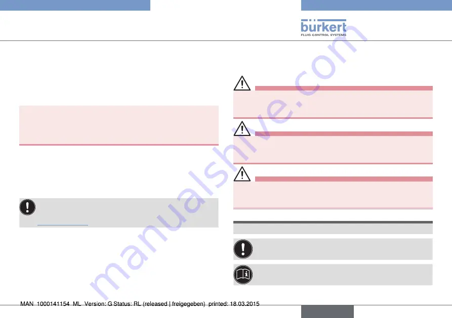 Bürkert eCONTROL 8611 Quick Start Manual Download Page 5