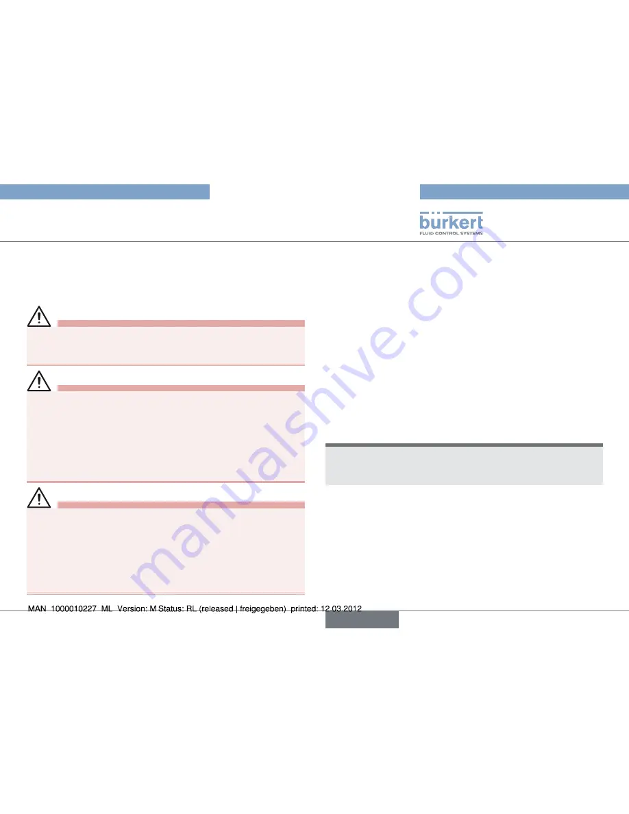 Bürkert Type 2000 Operating Instructions Manual Download Page 51