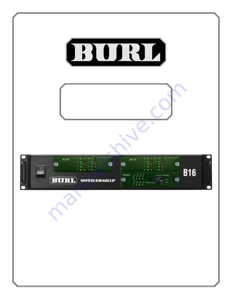 BURL B16-BMB2 Quick Start Manual Download Page 1