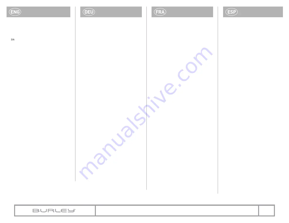 Burley CLASSIC HITCH Owner'S Instruction & Safety Manual Download Page 5