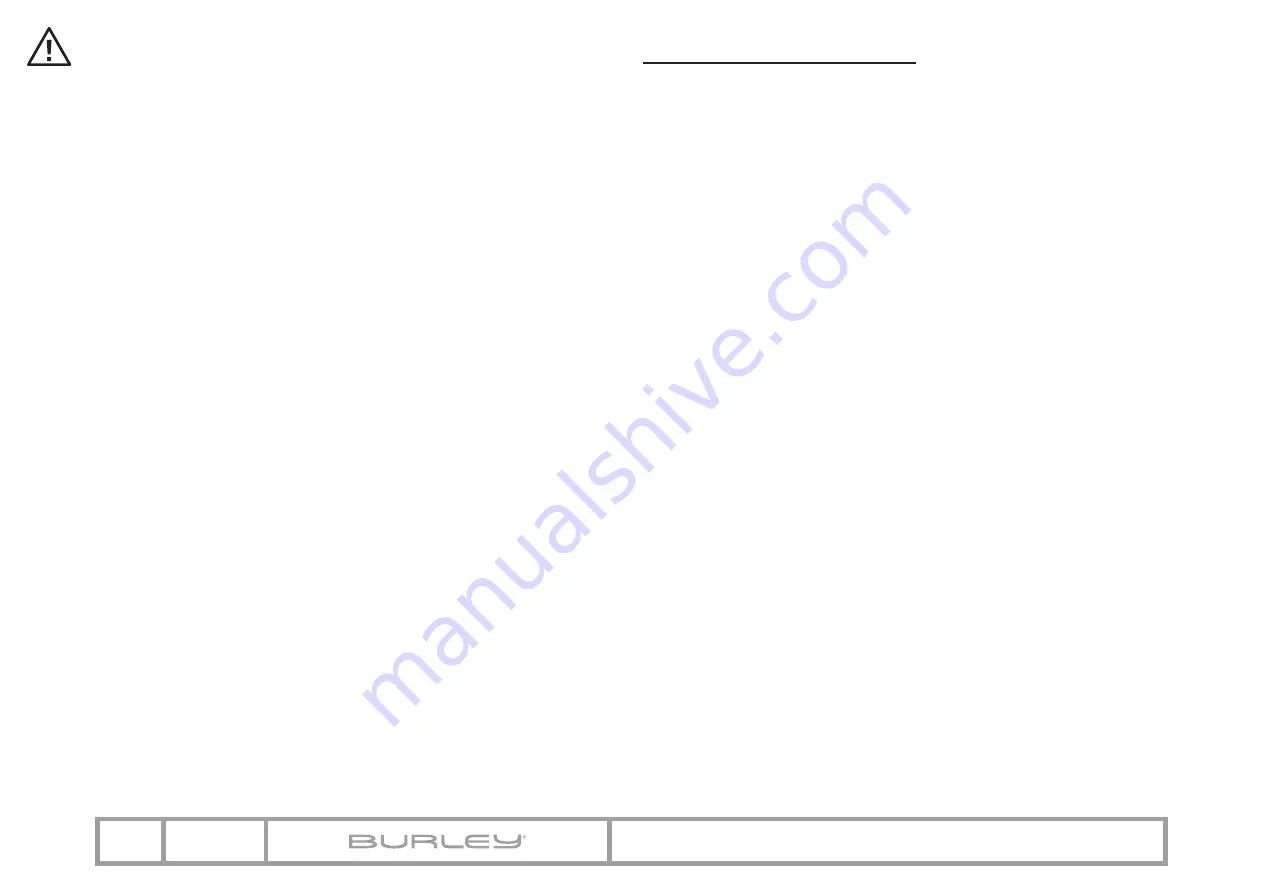 Burley D'Lite X Скачать руководство пользователя страница 12