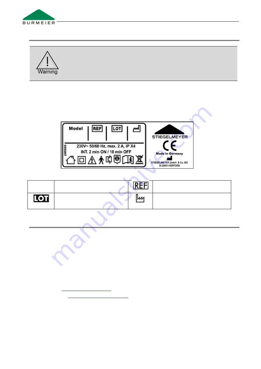 burmeier Vertica-Homecare Instruction Manual Download Page 59