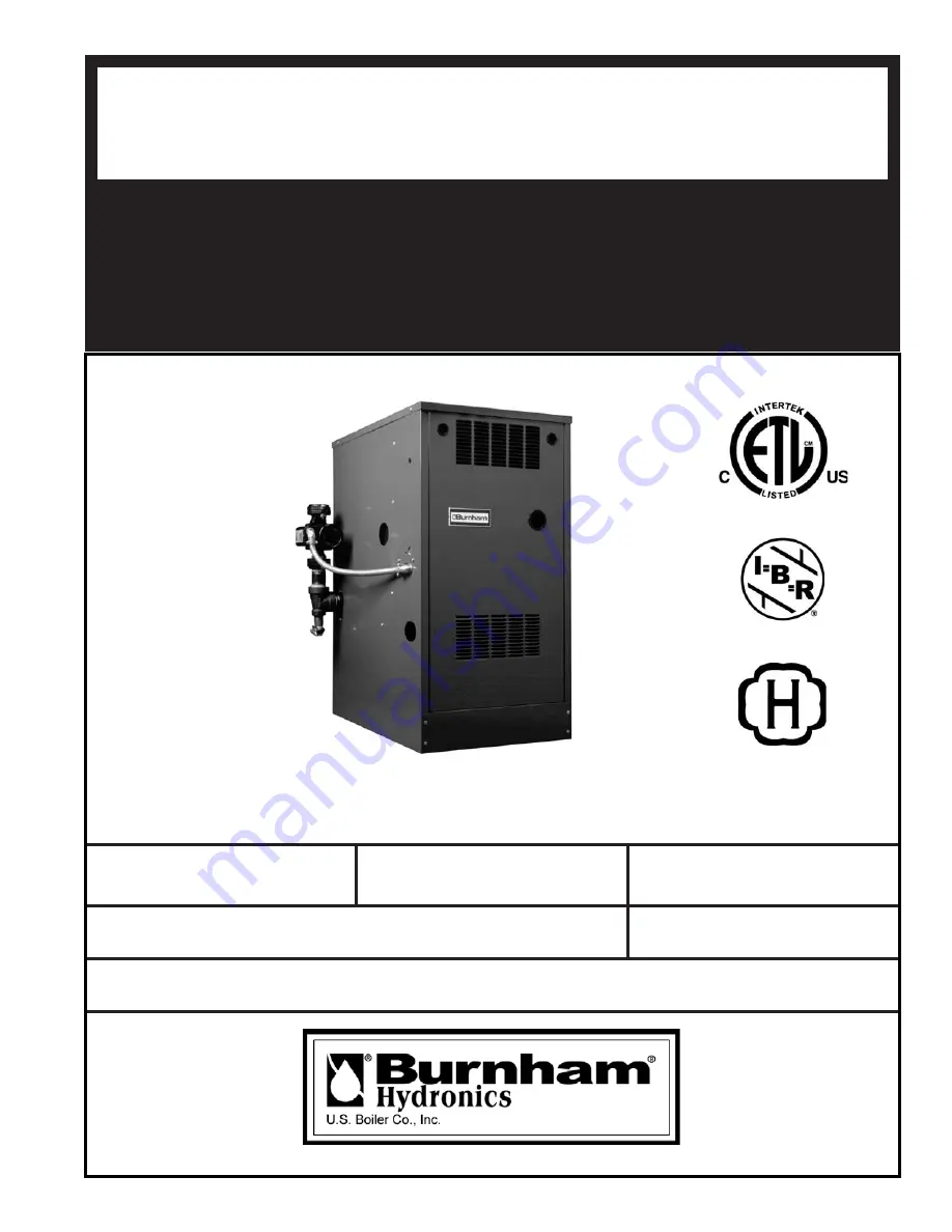 Burnham 2PV Series Installation, Operating And Service Instructions Download Page 1