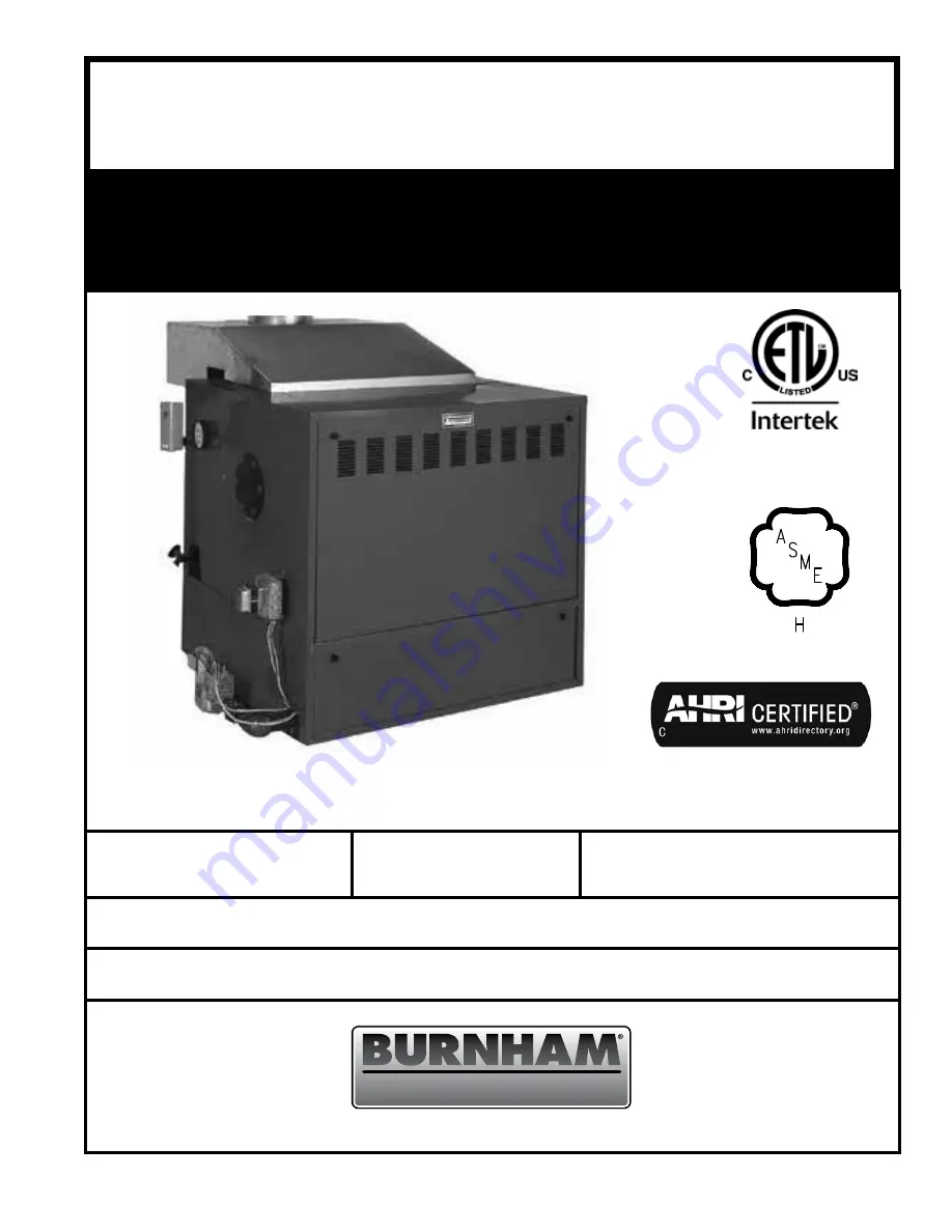 Burnham 5006B Installation And Operation Manual Download Page 1