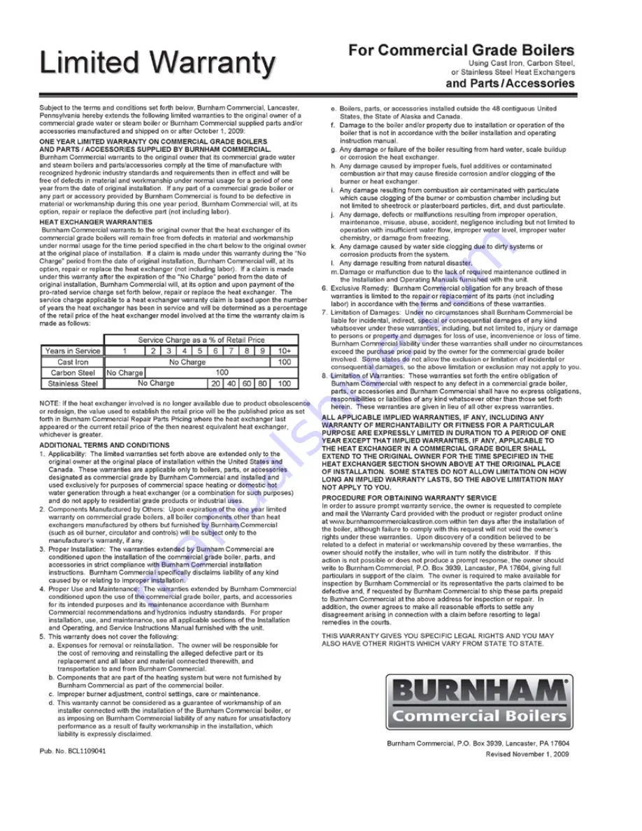 Burnham 5006B Installation And Operation Manual Download Page 112