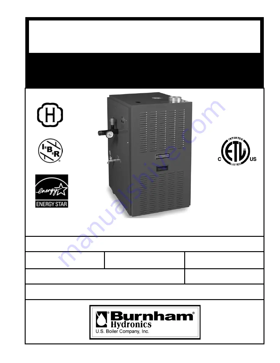 Burnham SCG Installation & Service Instructions Manual Download Page 1