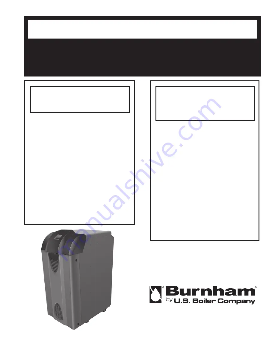 Burnham SERIES 3 1099-01R1-/10 User'S Information Manual Download Page 1