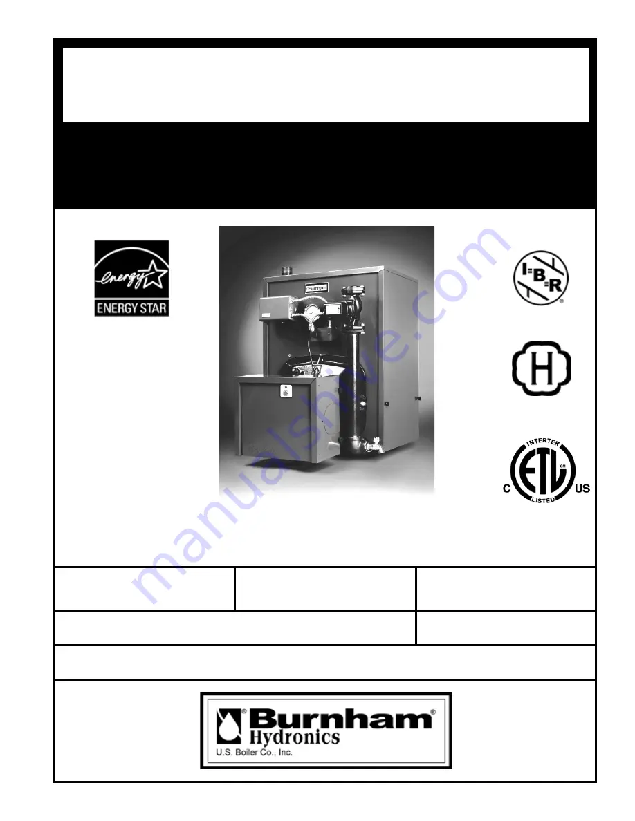 Burnham V8 Series Installation & Service Instructions Manual Download Page 1