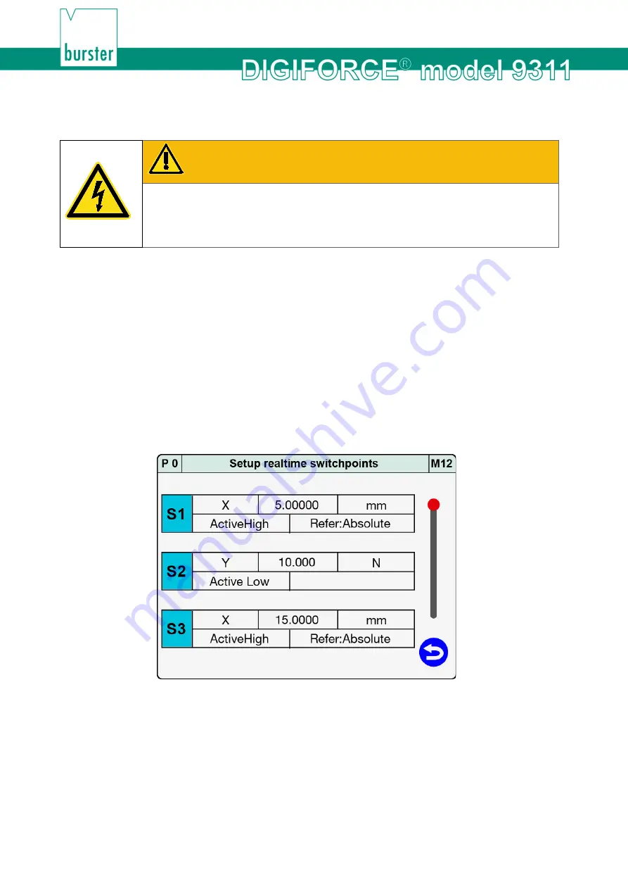 Burster DIGIFORCE 9311 Operation Manual Download Page 132