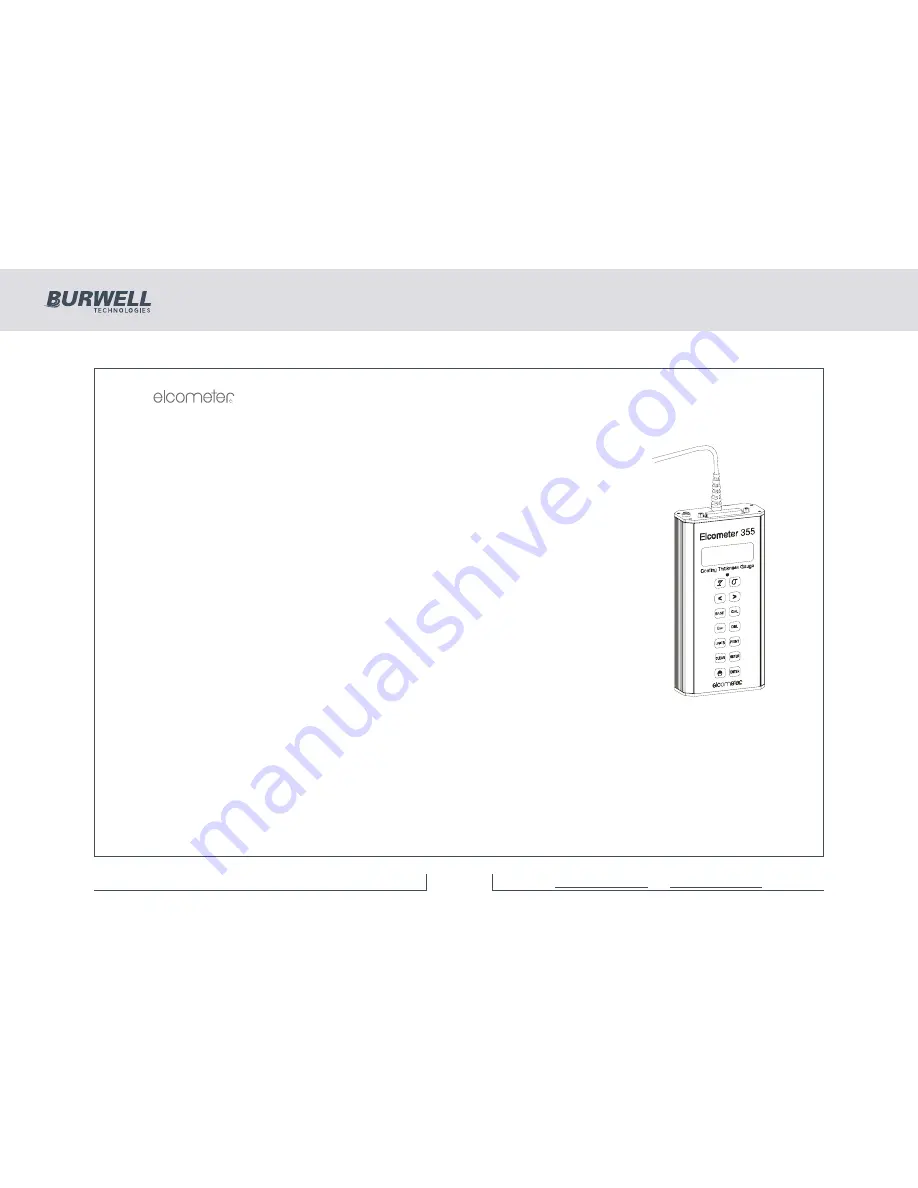 BURWELL Elcometer 355 Operating Instructions Manual Download Page 6