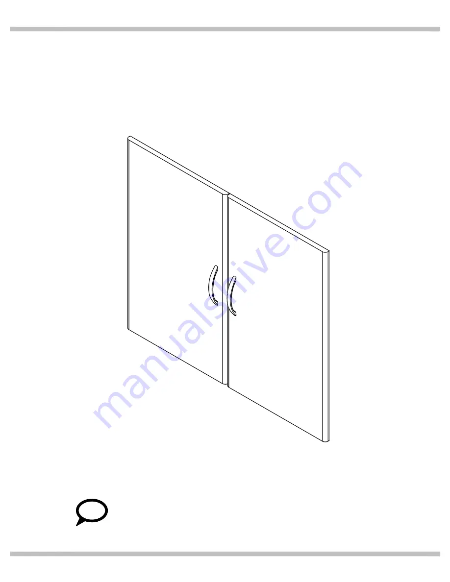 Bush Business Furniture HALF HEIGHT DOOR KIT Assembly Instructions Manual Download Page 1