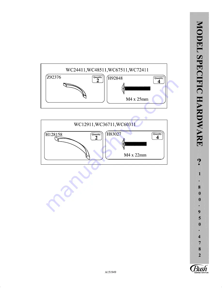 Bush Business Furniture WC12911 Assembly Download Page 7