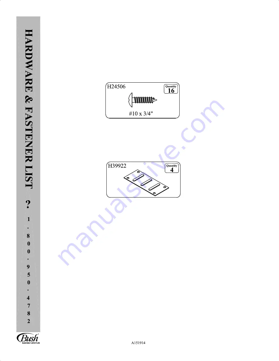 Bush Business Furniture WC14329 Manual Download Page 6