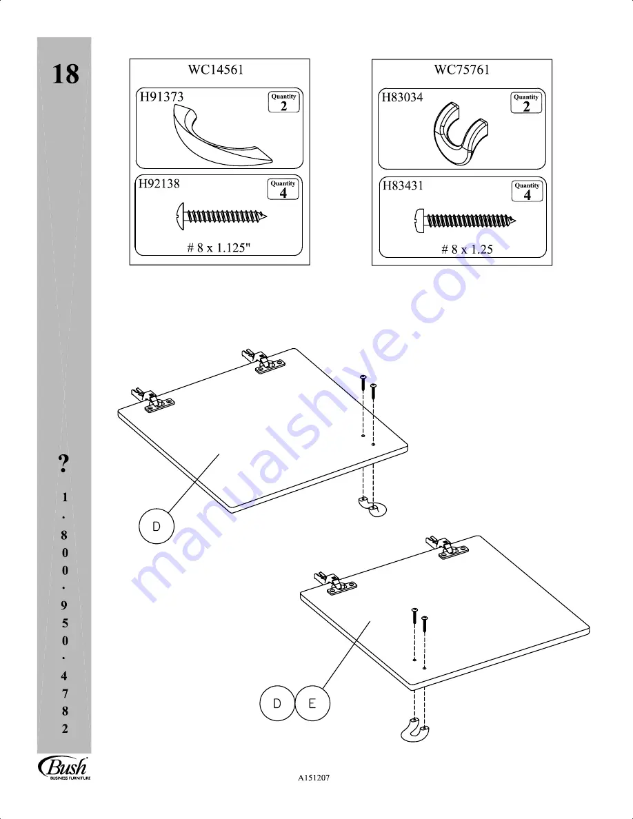 Bush Business Furniture WC14361 Manual Download Page 26