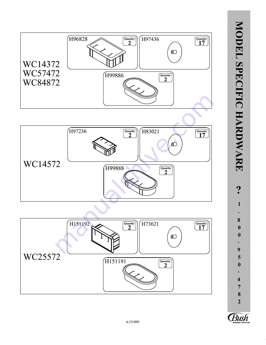 Bush Business Furniture WC14372 Скачать руководство пользователя страница 7