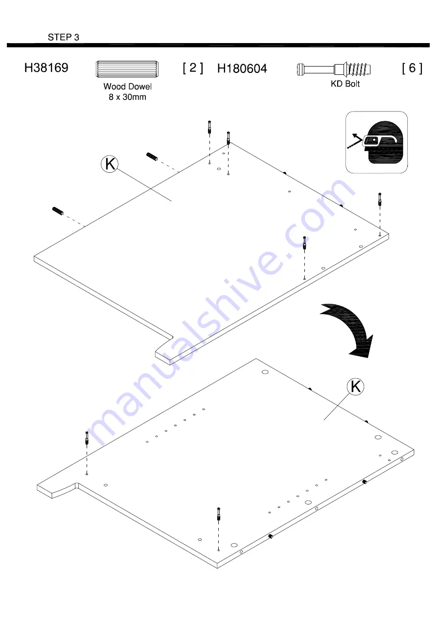 BUSH FURNITURE KWD154WG Assembly Instructions Manual Download Page 15