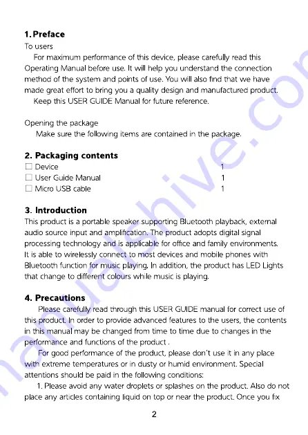 Bush BPA 1505BT User Manual Download Page 4