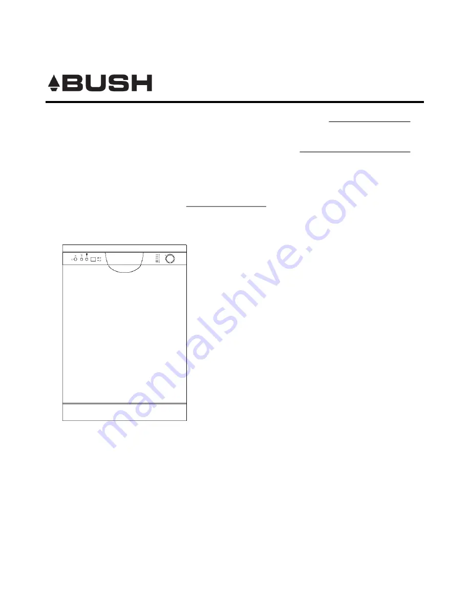 Bush DW12-TFE3 Скачать руководство пользователя страница 1