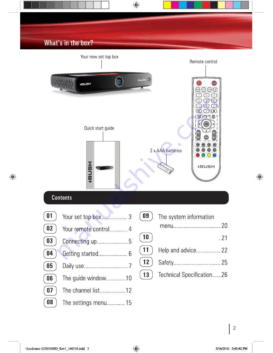 Bush Freeview DFTA50FVE Скачать руководство пользователя страница 4