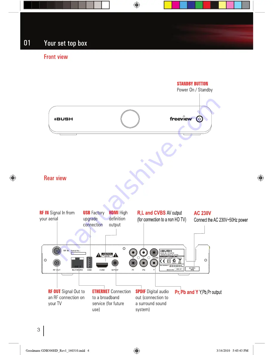 Bush Freeview DFTA50FVE Скачать руководство пользователя страница 5