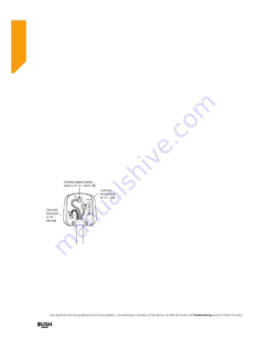 Bush WMNSX1016B Instruction Manual Download Page 16