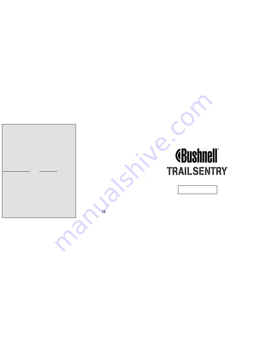 Bushnell TRAIL SENTRY 11-9000 Instruction Manual Download Page 16