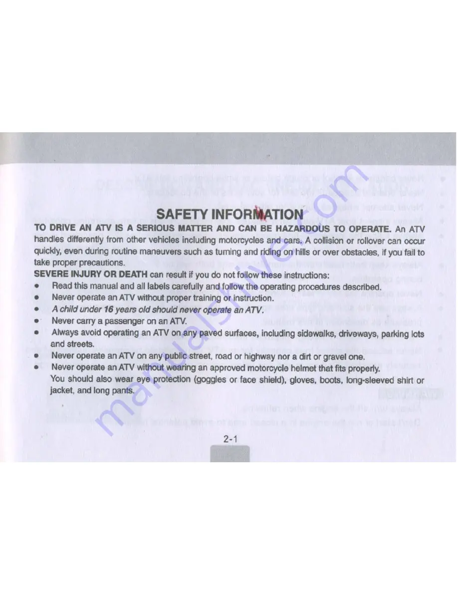 Buyang FA-B50 Owner'S Manual Download Page 16