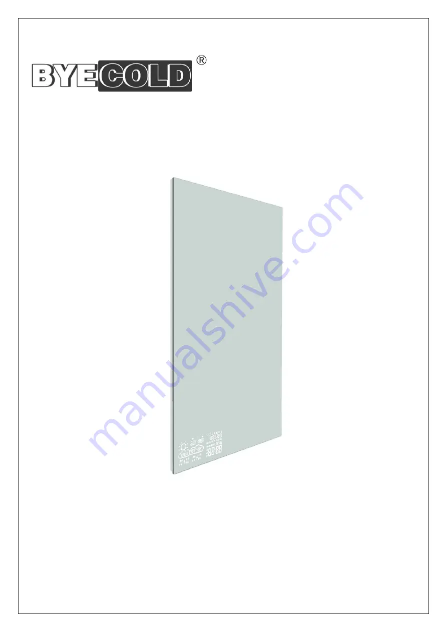 BYECOLD Smart Mirror Installation And Operating Instruction Download Page 1