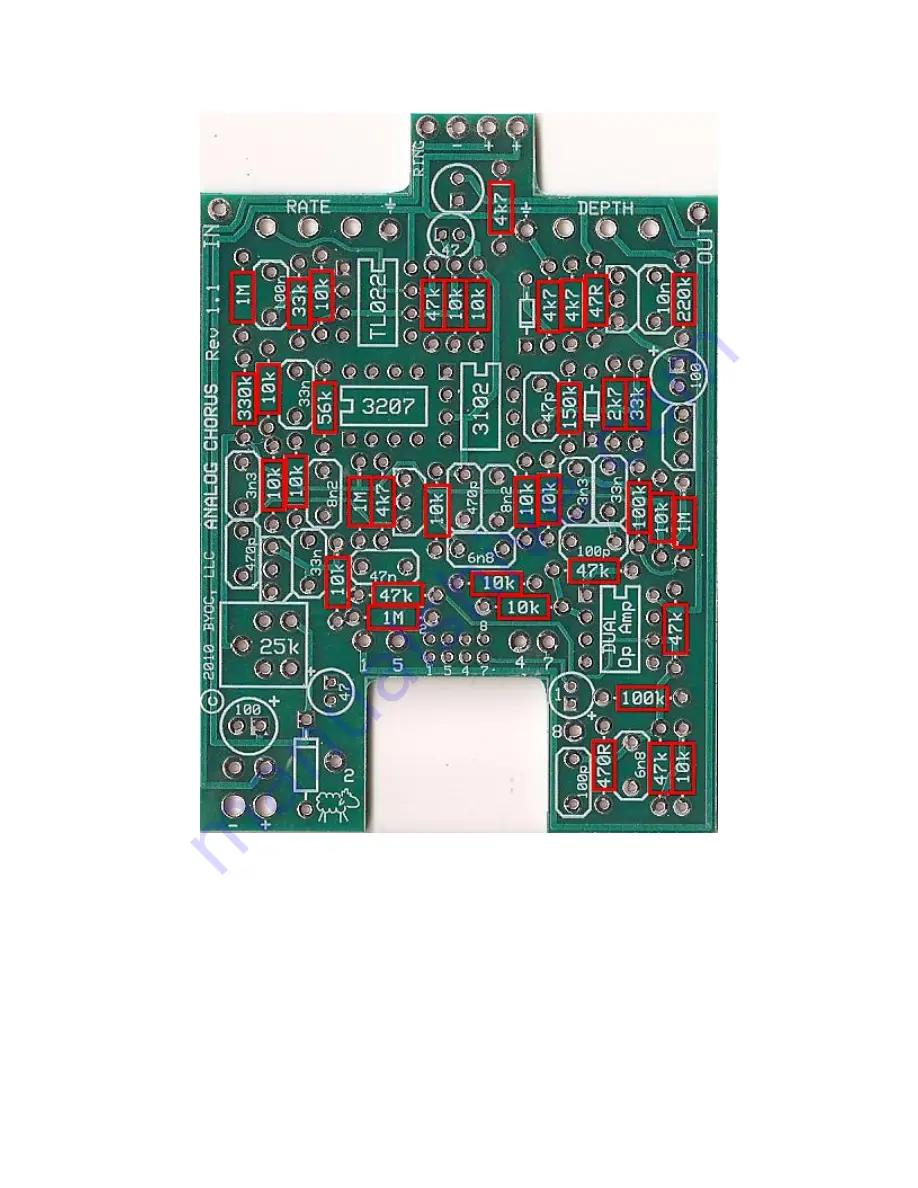 BYOC Analog Chorus Rev 1.1 Instructions Manual Download Page 8