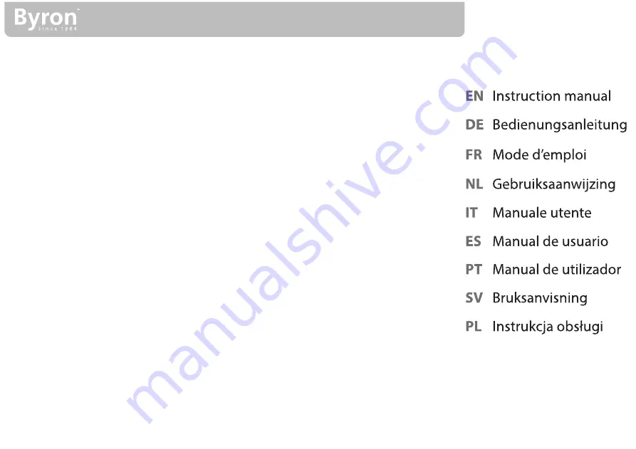 Byron DIC-24122 Instruction Manual Download Page 1