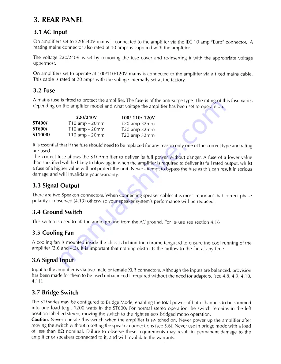 C-Audio ST1000i Owner'S Manual Download Page 6