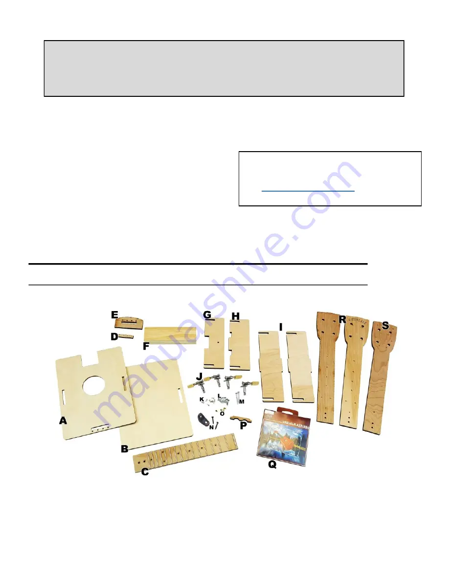 C. B. Gitty Crafter Supply GittyKits Gittylele Ukulele Kit Скачать руководство пользователя страница 2