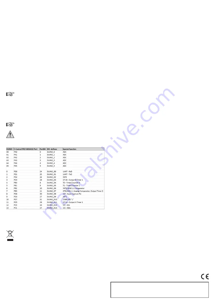 C-Control Duino Mega32 Скачать руководство пользователя страница 4